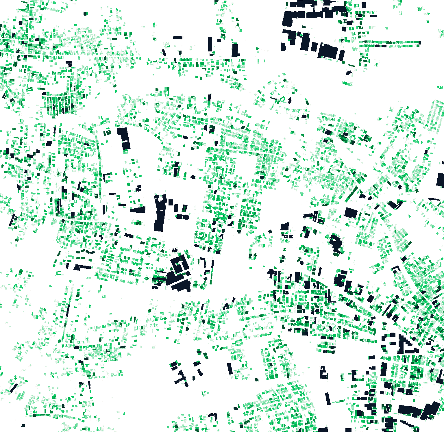 Mapa Google Open Buildings v3