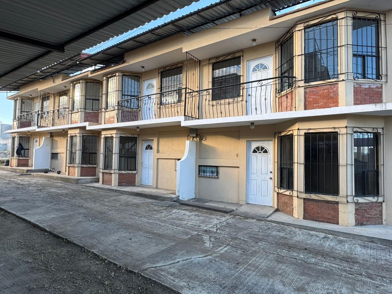 Fachada de los 4 departamentos